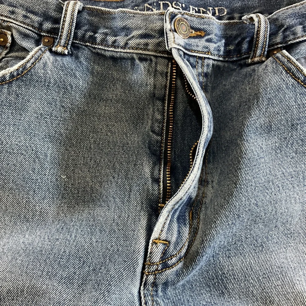 Lands' End Men's Straight Fit Jeans Size 38/30 Blue Denim Casual Classic Pants